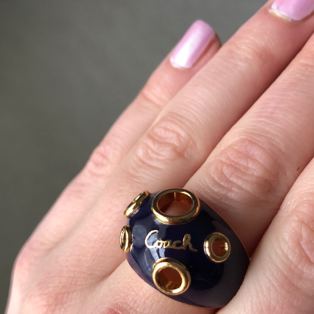 Purple and gold Coach ring - Picture 6 of 6